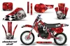 Honda CR60 Dirt Bike Graphic Kit - 1984-1985 Checkered Skull Red