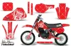 Honda CR60 Dirt Bike Graphic Kit - 1984-1985 Silver Star - Reloaded Red