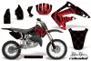 Honda CR85 Dirt Bike Graphic Kit - 2003-2007 Silver Star - Reloaded Red