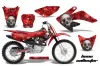 Honda CRF100 Dirt Bike Graphic Kit - 2004-2010 Bone Collector Red