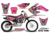 Honda CRF100 Dirt Bike Graphic Kit - 2004-2010 Ed Hardy - Love Kills Pink