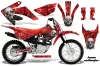 Honda CRF100 Dirt Bike Graphic Kit - 2011-2016 Bone Collector Red