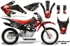 Honda CRF100 Dirt Bike Graphic Kit - 2011-2016 Checkered Skull Red