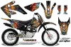 Honda CRF100 Dirt Bike Graphic Kit - 2011-2016 Ed Hardy - Pirates Black