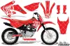 Honda CRF100 Dirt Bike Graphic Kit - 2011-2016 Silver Star - Reloaded Red