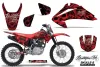 Honda CRF150 F Dirt Bike Graphic Kit - 2003-2007 Skulls and Hammers Red