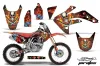 Honda CRF150 R Dirt Bike Graphic Kit - 2007-2016 Ed Hardy - Pirates Red