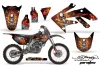 Honda CRF250 R Dirt Bike Graphic Kit - 2004-2013 Ed Hardy - Pirates Red