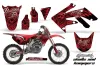 Honda CRF250 R Dirt Bike Graphic Kit - 2004-2013 Skulls and Hammers Red