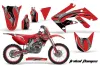 Honda CRF250 R Dirt Bike Graphic Kit - 2004-2013 Tribal Flames Red