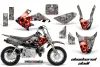 Honda CRF50 Dirt Bike Graphic Kit - 2004-2024 Checkered Skull Red