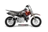 Honda CRF50 Dirt Bike Graphic Kit - 2004-2024 Checkered Skull Red