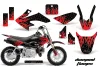 Honda CRF50 Dirt Bike Graphic Kit - 2004-2024 Diamond Flames Black
