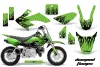 Honda CRF50 Dirt Bike Graphic Kit - 2004-2024 Diamond Flames Green