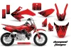 Honda CRF50 Dirt Bike Graphic Kit - 2004-2024 Diamond Flames Red