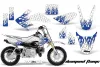 Honda CRF50 Dirt Bike Graphic Kit - 2004-2024 Diamond Flames White