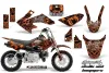 Honda CRF50 Dirt Bike Graphic Kit - 2004-2024 Skulls and Hammers Orange
