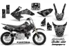 Honda CRF50 Dirt Bike Graphic Kit - 2004-2024 Skulls and Hammers SIlver
