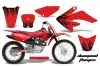 Honda CRF70 Dirt Bike Graphic Kit - 2004-2015 Diamond Flames Red