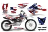Honda CRF70 Dirt Bike Graphic Kit - 2004-2015 Sin and Stripes Red