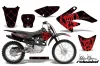 Honda CRF80 Dirt Bike Graphic Kit - 2004-2010 Silver Star - Reloaded Red