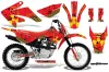 Honda CRF80 Dirt Bike Graphic Kit - 2011-2016 Meltdown Red