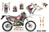 Honda CRM 250 AR Dirt Bike Graphic Kit - 1989-1999 Ed Hardy - Love Kills White