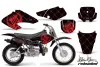 Honda XR50 Dirt Bike Graphic Kit - 2000-2003 Silver Star - Reloaded Red