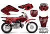 Honda XR50 Dirt Bike Graphic Kit - 2000-2003 Skulls and Hammers Red