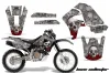 Honda XR650R Dirt Bike Graphic Kit - 2000-2010 Bone Collector Silver