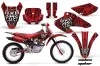 Honda XR80 Dirt Bike Graphic Kit - 2001-2003 Widow Maker Red