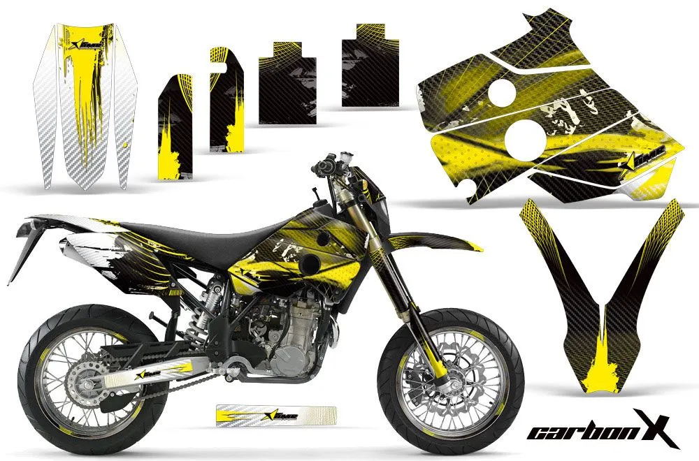 Husaberg FC / FE / FS 400 Dirt Bike Graphic Kit - 2001-2005 Carbon X Yellow