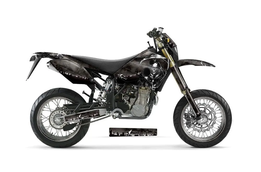 Husaberg FC / FE / FS 400 Dirt Bike Graphic Kit - 2001-2005 Reaper Black