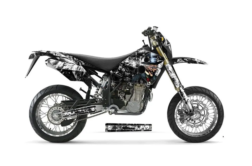 Husaberg FC / FE / FS 650 Dirt Bike Graphic Kit - 2001-2005 Mad Hatter Black