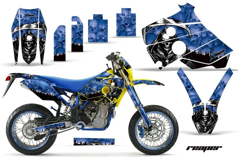 Husaberg FC / FE / FS 650 Dirt Bike Graphic Kit - 2001-2005 Reaper Blue