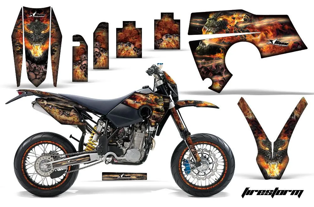 Husaberg FS / FE Dirt Bike Graphic Kit - 2006-2008 Firestorm Black
