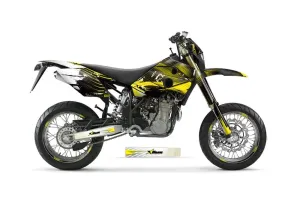 Husaberg FC / FE / FS 400 Dirt Bike Graphic Kit - 2001-2005 Carbon X Yellow