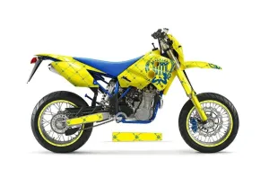 Husaberg FC / FE / FS 650 Dirt Bike Graphic Kit - 2001-2005 Silver Star - Reloaded Yellow
