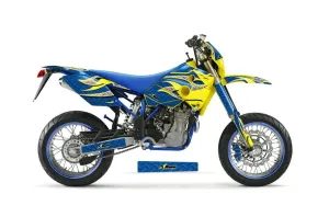 Husaberg FC / FE / FS 650 Dirt Bike Graphic Kit - 2001-2005 Tribal Flames Yellow