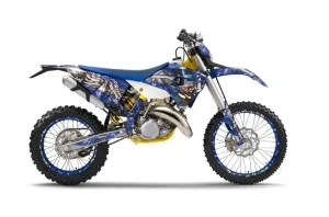 Husaberg TE 300 Dirt Bike Graphic Kit - 2011-2012 Mad Hatter Blue