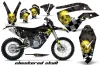 Husaberg FS / FE 670 Dirt Bike Graphic Kit - 2009-2012 Checkered Skull Yellow
