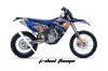 Husaberg FS / FE 670 Dirt Bike Graphic Kit - 2009-2012 Tribal Flames Orange