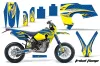 Husaberg FS / FE Dirt Bike Graphic Kit - 2006-2008 Tribal Flames Blue
