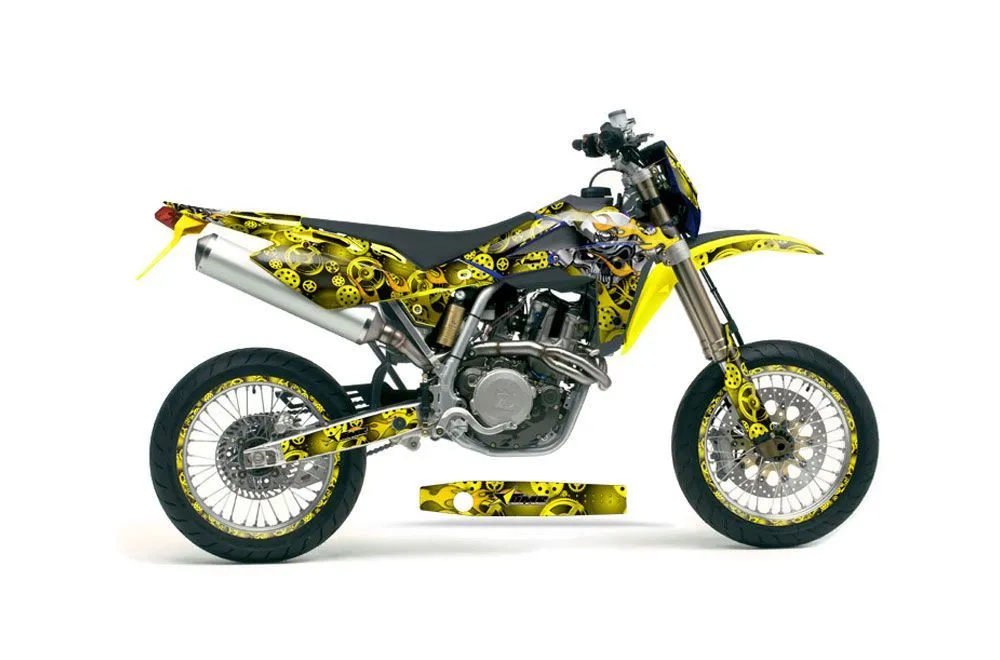 Husqvarna TC / TE 250 Dirt Bike Graphic Kit - 2005-2008 Motorhead Yellow
