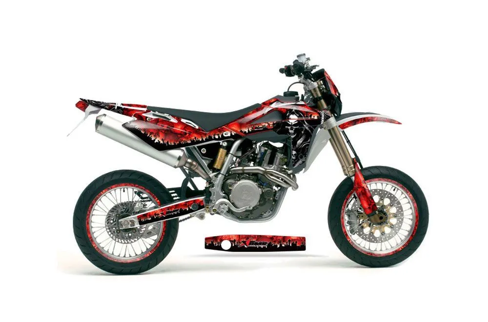 Husqvarna TC / TE 250 Dirt Bike Graphic Kit - 2005-2008 Reaper Red