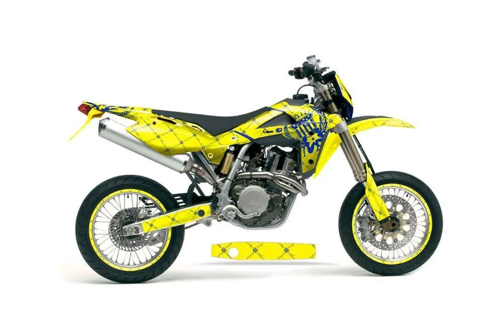 Husqvarna TC / TE 250 Dirt Bike Graphic Kit - 2005-2008 Silver Star - Reloaded Yellow