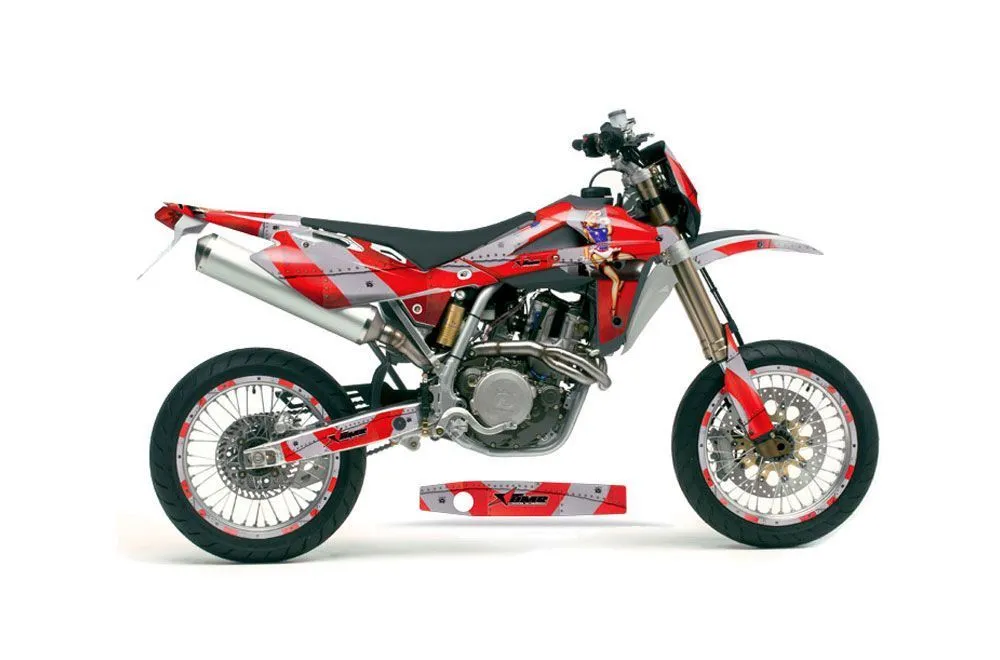 Husqvarna TC / TE 250 Dirt Bike Graphic Kit - 2005-2008 T Bomber Red