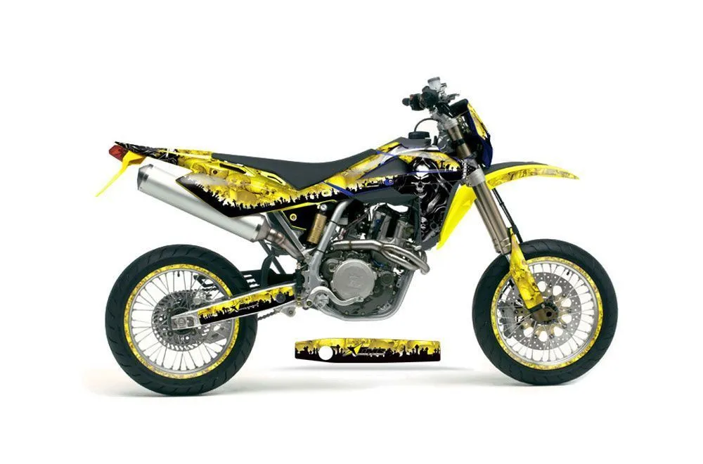 Husqvarna TC / TE 450 Dirt Bike Graphic Kit - 2005-2010 Reaper Yellow