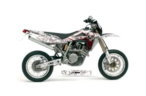Husqvarna SM / SMR 450 / 530 Dirt Bike Graphic Kit - 2005-2010 Bone Collector White