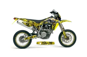 Husqvarna SM / SMR 450 / 530 Dirt Bike Graphic Kit - 2005-2010 Motorhead Yellow